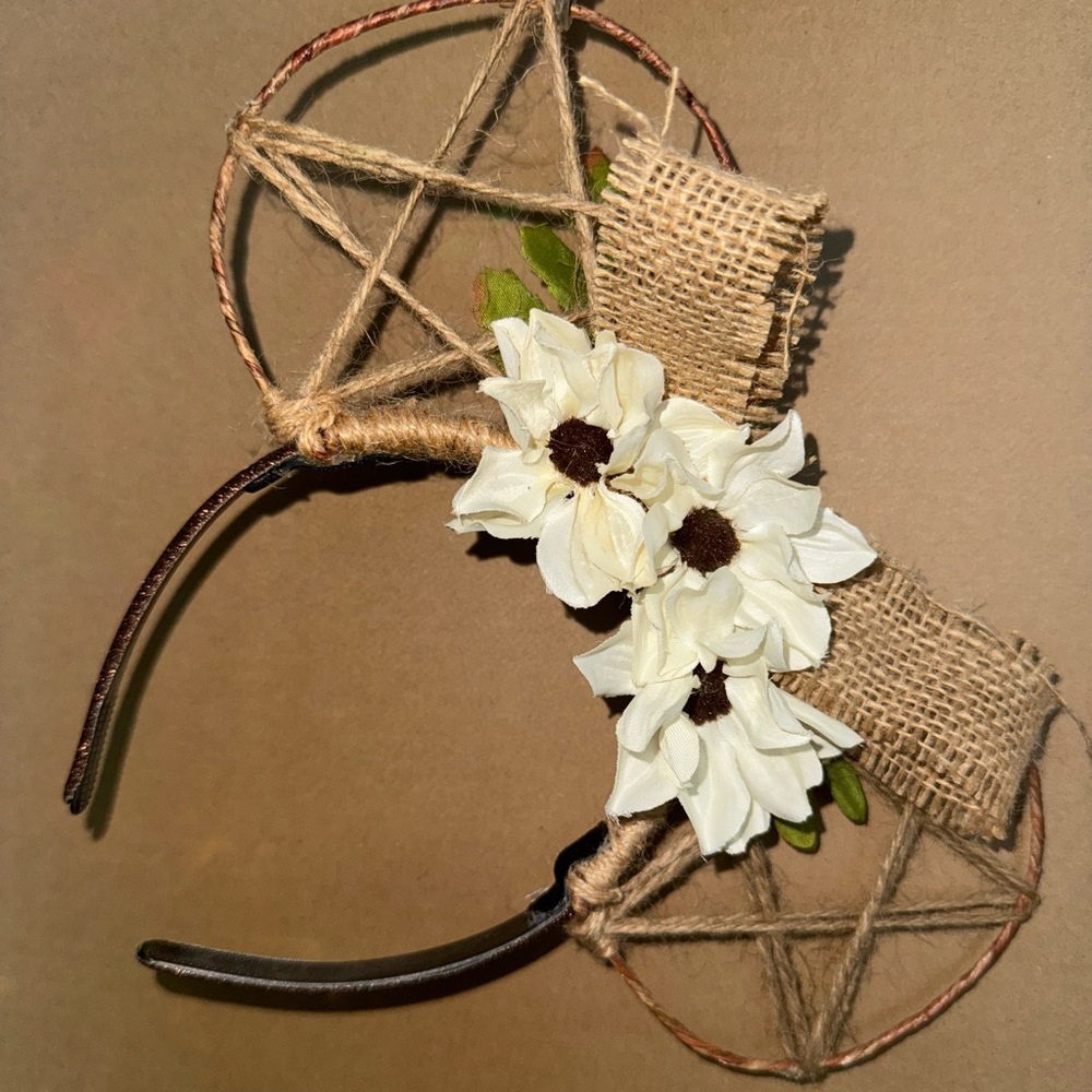 NWT Handmade Autumn Harvest Mickey Minnie Mouse ears